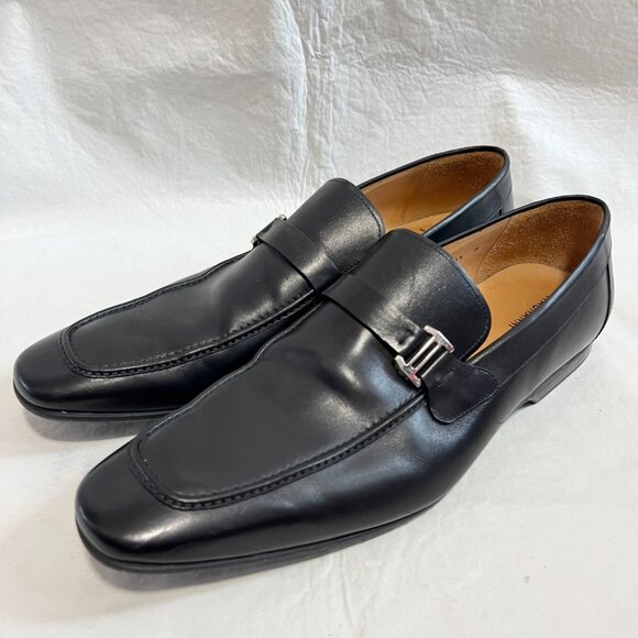 Magnanni slip on shoes Lino Loafer black leather US mens size 15 rubber soles - Picture 3 of 15
